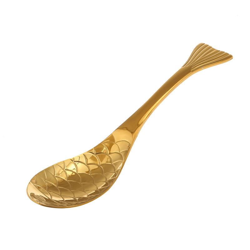 304 Stainless Steel Mermaid Spoon Cute Big Soup Spoon Shape Food Grade Cutlery