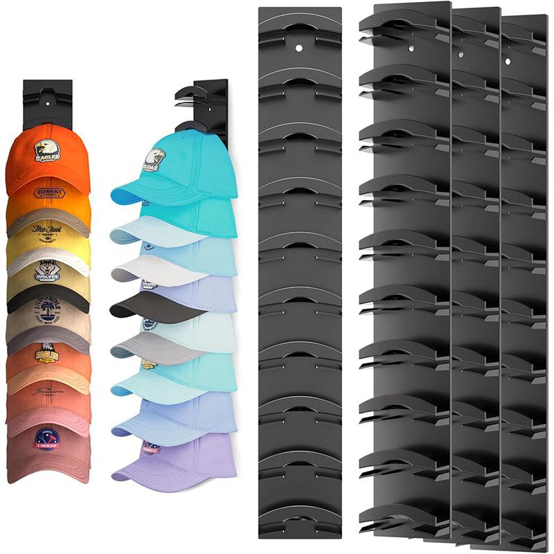 Hat Organizer for Baseball Caps Hat Rack for Wall with Strong Adhesive Hat Hanger Holder Display for Door Closet Cap Organizer Cap Organizer Storage