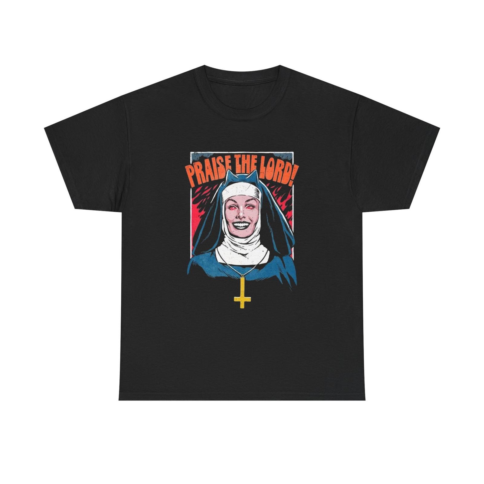Praise The Lord Demon Eyes Graphic T-Shirt Unisex Heavy Cotton Tee NEW S