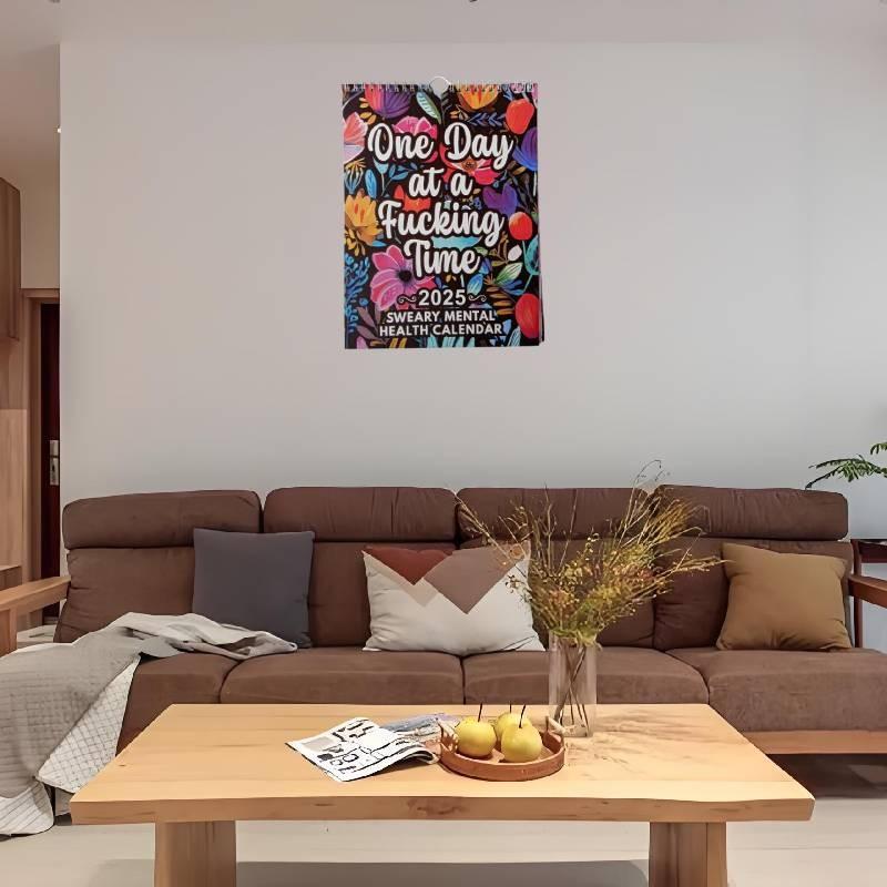 2025 Mental Health Calendar 12 Months Spiral Wall Calendar Living Room Decor