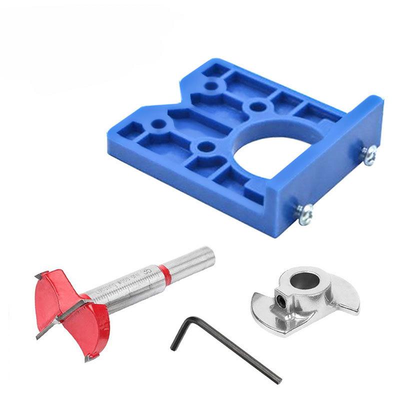 35mm Hinge Drilling Jig Set Concealed Guide Hinge Hole Drilling Locator Woodworking Hole Opener Door Cabinet Accessories Tools
