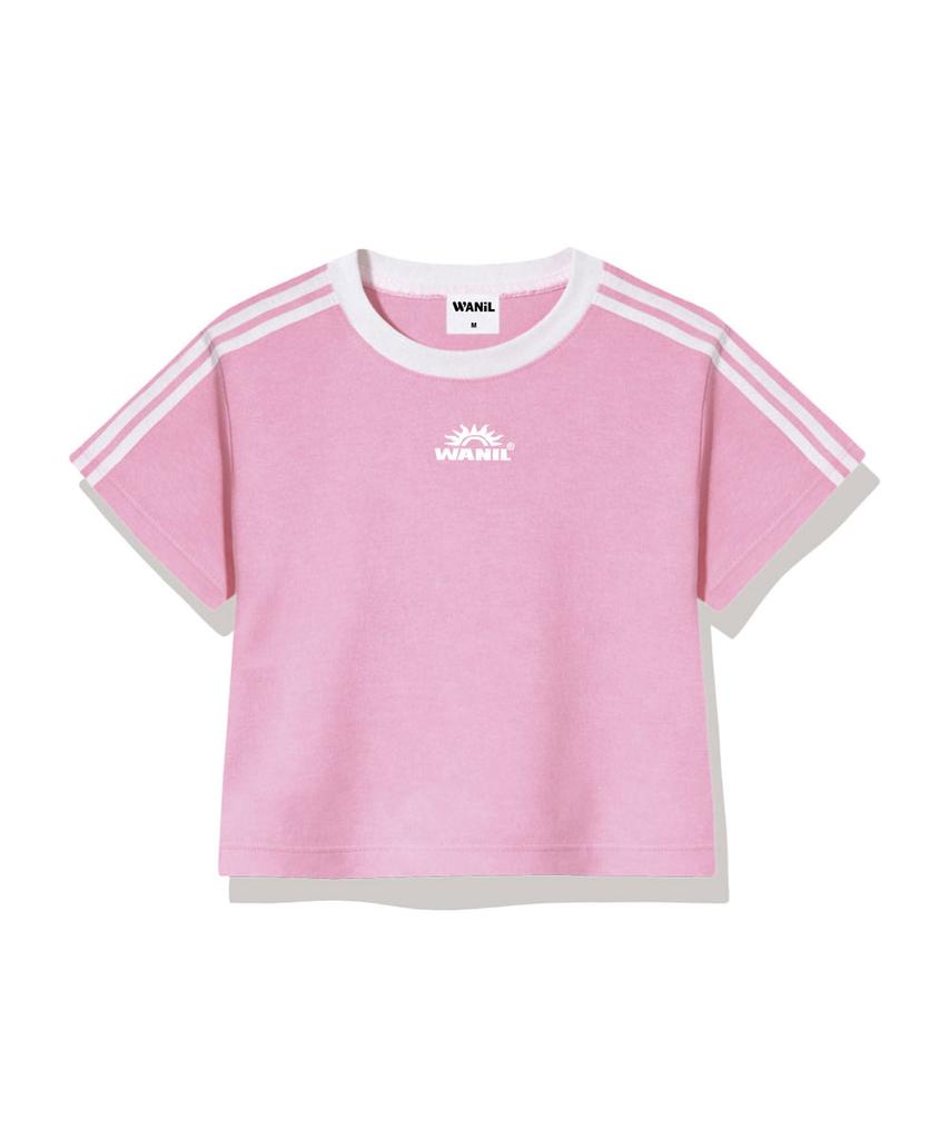 Wenil Sun Logo Semi-Crop Track Short Sleeve T-Shirt 6 Colors [Wase_6002]