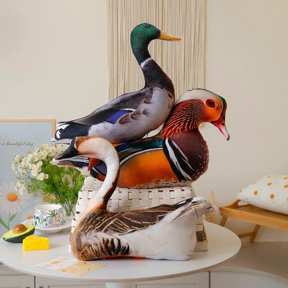 Real Life Poultry Plush Toys Stuffed Animal Stuffed Goose Duck Pigeon Parrot Toys Home Decor