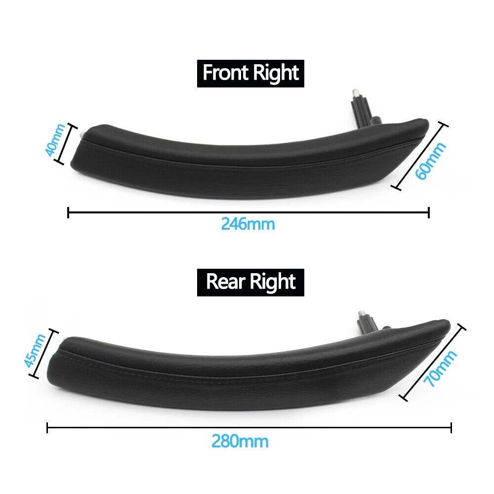 1x Passenger Door Interior Pull Handle Leather Cap Assembly for BMW 5 E60 06-10