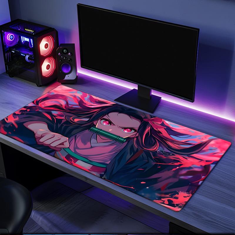 Anime Slayer Characters Mouse Pad, Rubber Base, Mouse Pad for Gamers and Office Use, Gaming Desk , Easy To Clean Mat Christmas fan gifts
