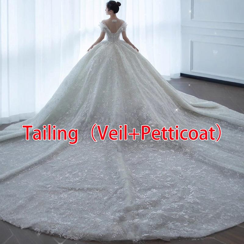 

Роскошное свадебное платье для беременных в дворцовом стиле на одно плечо с обильной вышивкой и шлейфом | Элегантное свадебное платье принцессы для беременных M