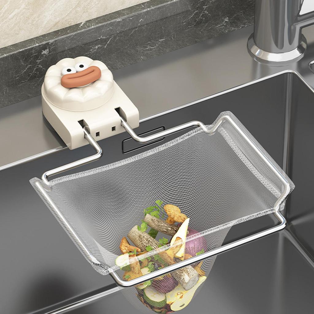 Food Strainer For Sink Folding Food Catcher Sink Strainer With 50 Filter Mesh Bags For Domestic Kitchen Bathroom Home Vegetables