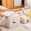 Set of 4 Plastic Storage Boxes with X 26cm X 30cm for Lids, Approx. 36.5cm (W) (D) (H), Approx. 25L, Stackable, Closets/Living Rooms/Kitchens (Gray,