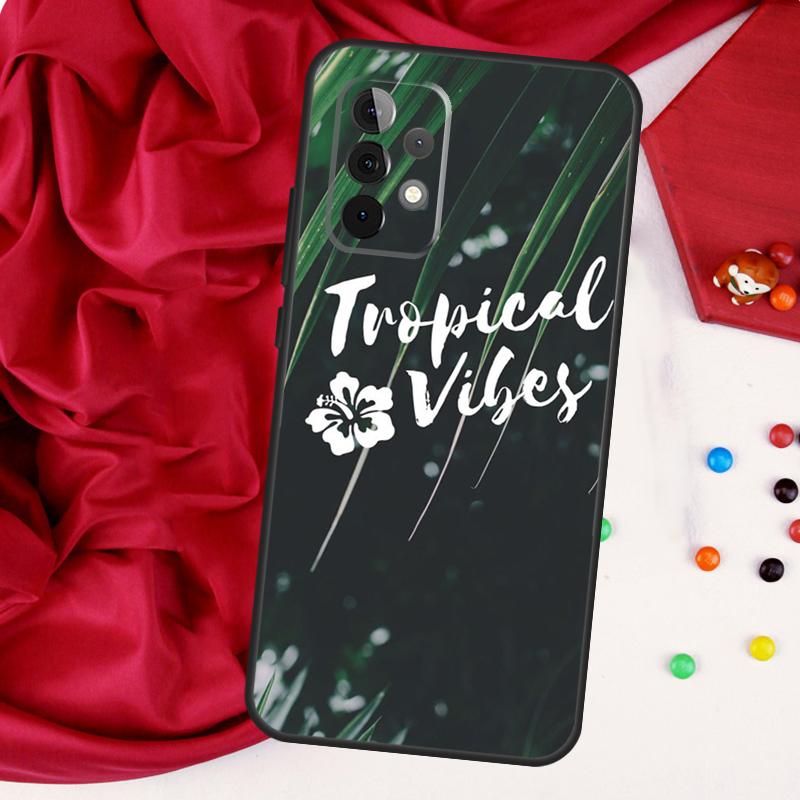 Monstera Leaves Palm Tree Flowers For Samsung Galaxy A55 A53 A33 A13 A35 A15 A36 A56 A26 A16 A22 A32 A52 A54 A34 A06 A05 Case