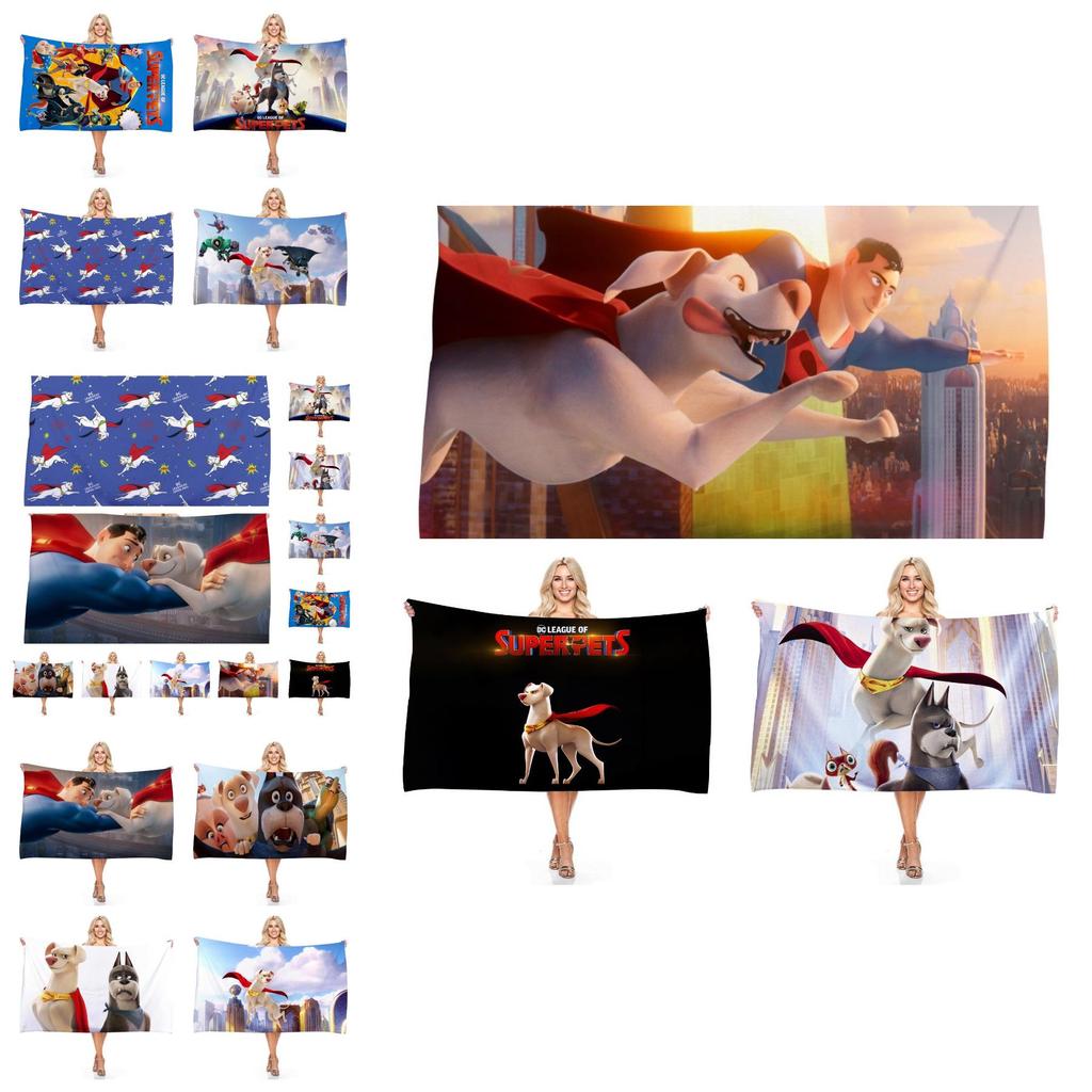 Super Cute Dc League Of Super-pets Printed Bath Towel For Kids And Adults