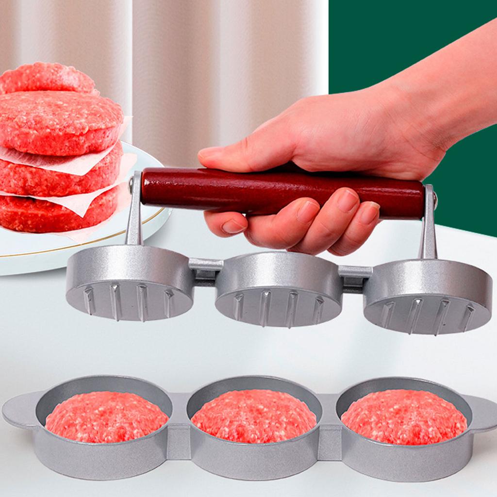 Mini Pressa per Hamburger Piccola Pressa per Polpette di Carne Forma Rotonda Pressa per Polpette per Mini Hamburger Barbecue Picnic Campeggio 3