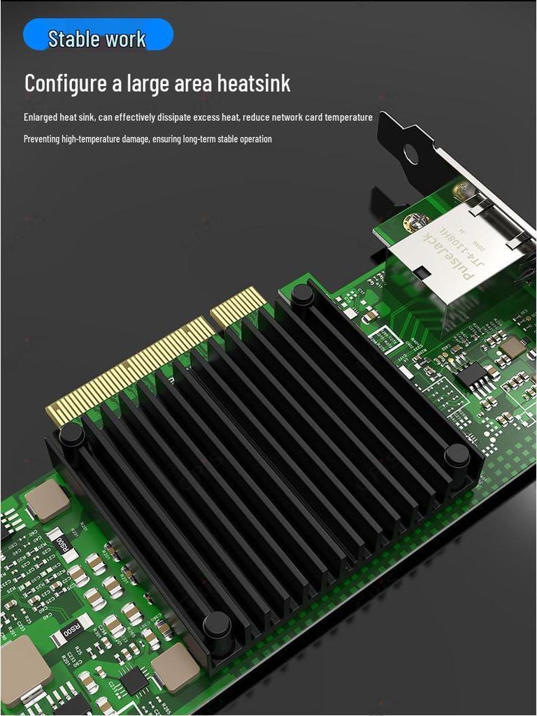 Realtek RTL8127 10 Gigabit PCI-E Network Card for Desktop Computer with RJ45
