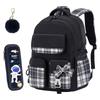 Дитячий рюкзак Maeau з пеналом-кішкою Ідеально підходить для дітей для прогулянок на природі та активного відпочинку з великою клітинкою, Чорний кейс формату А4, Дизайн, Подорожі, Активності, Стрічки, Місткість,