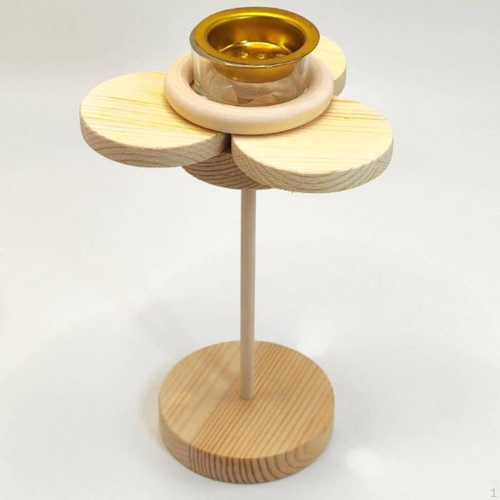 Incense Holder Candle Desk Gift Candlestick,Wood Ornament Home Fragrance for Cabinet,Living