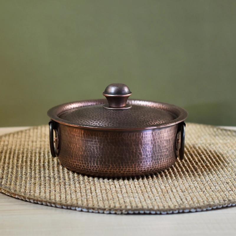 Special Induction Cooker Single Hotpot Hotpot Thickened Manual Copper Pot One Pot for One Person Cooking Copper Hotpot Cookware