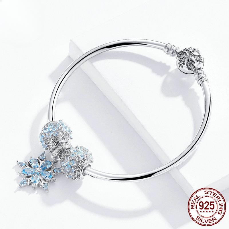 Pulseira Winter Series Ice and Snow World Natal Prata Esterlina