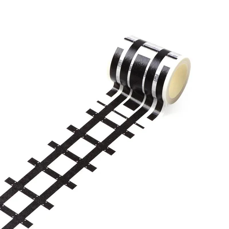 

1 PCS 5m Railway Train Curve Design Washi Tape Handmade Road Traffic Tape Scrapbook Sticker Label Masking Tape