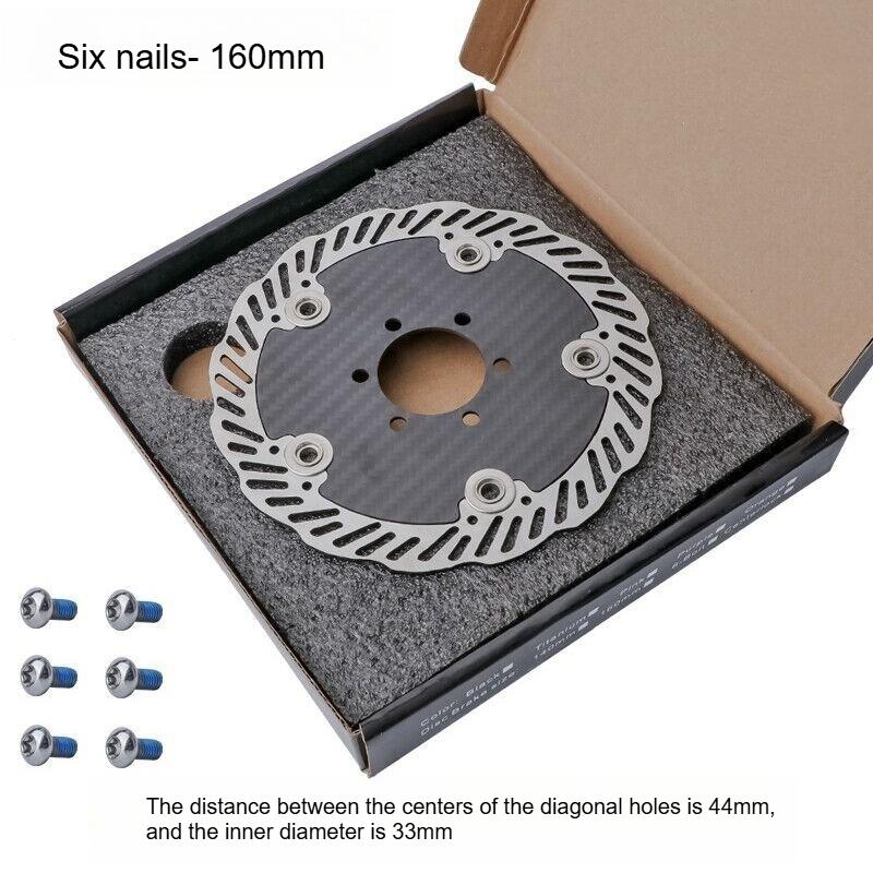 Disc Brake Road Mountain Bike Ultra Light Carbon Fiber Brake Disc Six Nail Middle Lock Disc 140mm/160mm