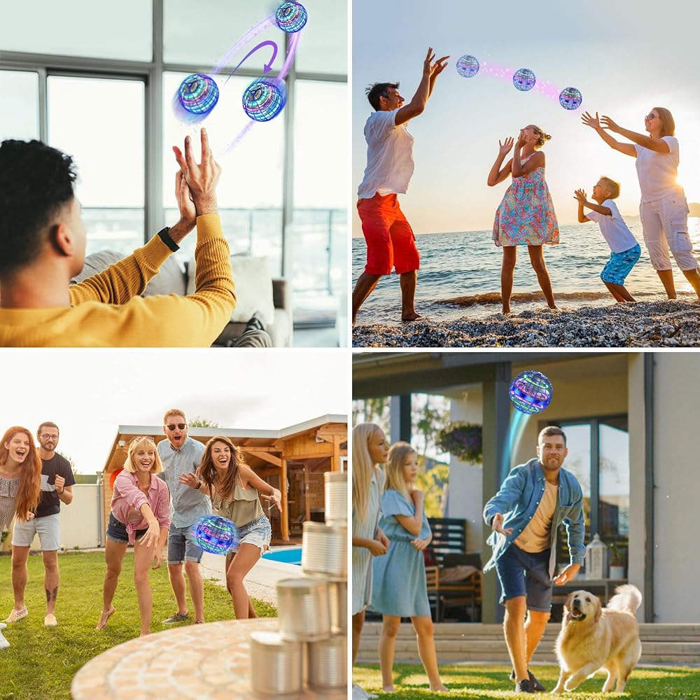 XINHOME Flying Ball Toy Mini Drone with Hand Controller for Kids (Blue)