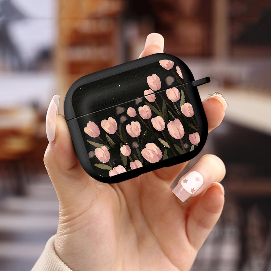 

Pink Tulip Case For Airpods 3 1 Pro Pro3 Pro2 2 4 Earphone Cases Cover Airpods 3