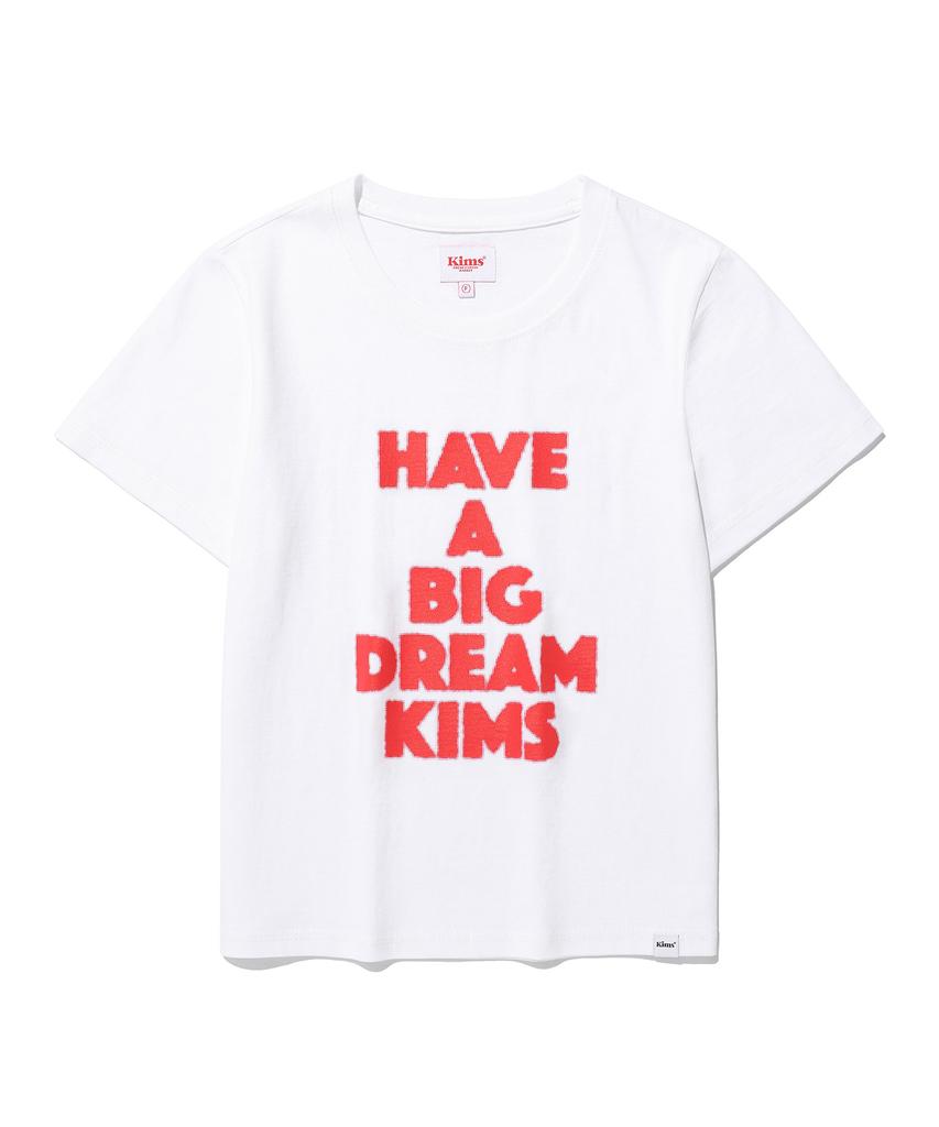 Kimseupeulesikoteunmakes (Unisex) Big Dream Tee White(Red)