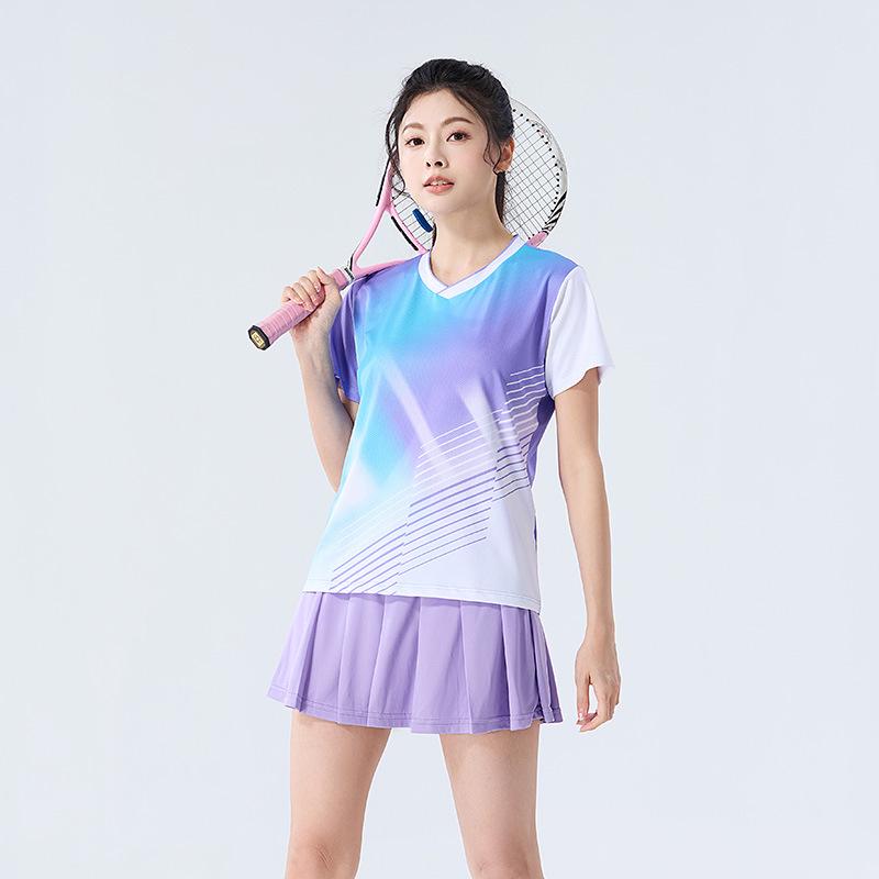 Quick-Dry Breathable Badminton, Tennis & Volleyball Uniform Set for Women & Men with Printed Numbers