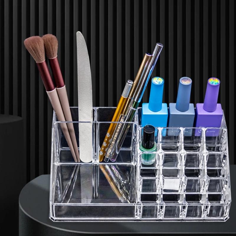 Transparent Nail Polished Holder Acrylic Rack Makeup Case Nail Polished Collection Display Manicure Storage Solution