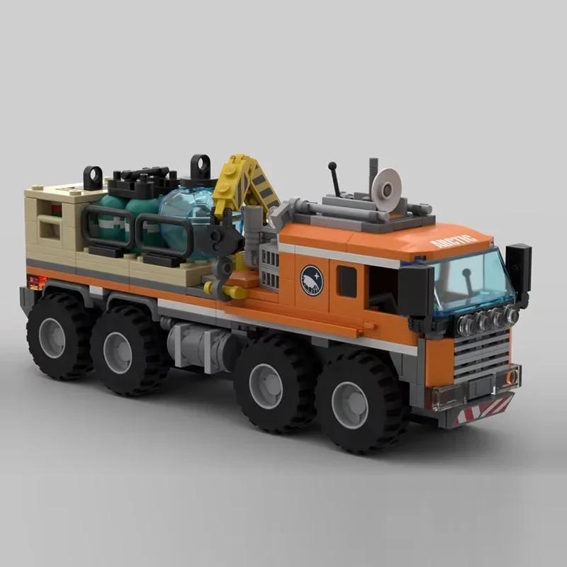 Car Arctic Tracked Carrier Model Building Moc Building Bricks Technology Modular City Car Block Construstion DIY Toy Gift