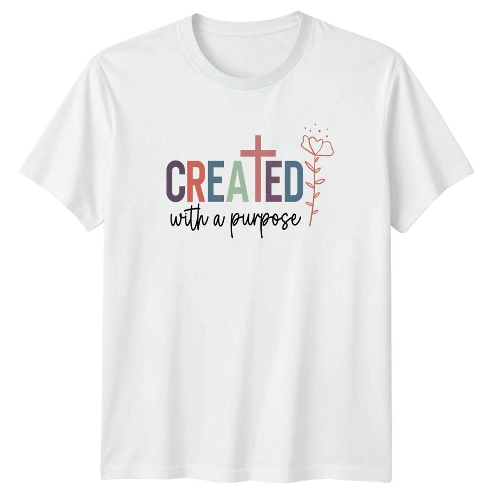 Created With A Purpose Unisexs TShirt Christian Inspirational Faith S