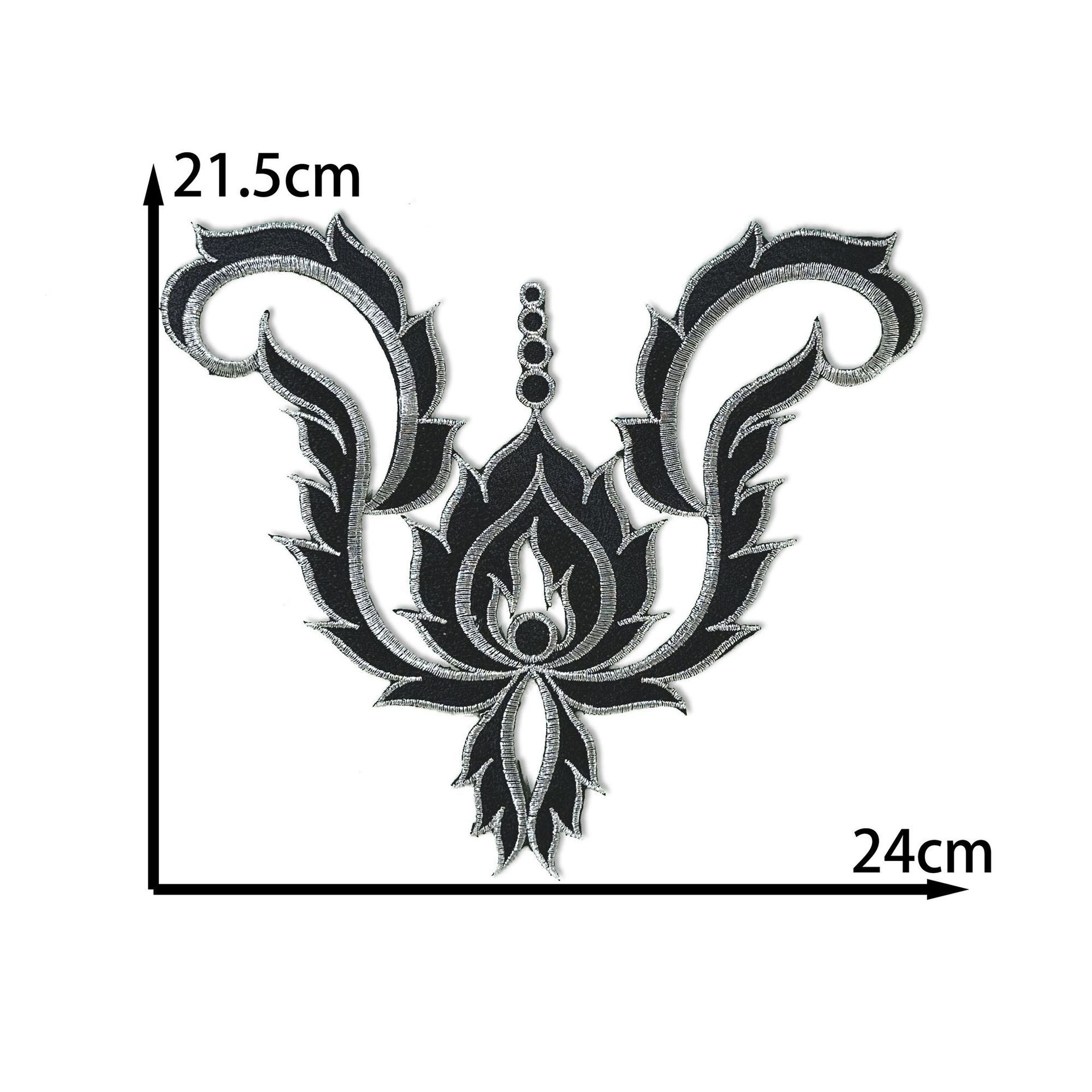 

Two-Color Pattern Embroidery Cloth Sticker Diy Handmade Clothing Accessories Dress Opera Ethnic Clothing Accessories Hot Stamping Decal no specification