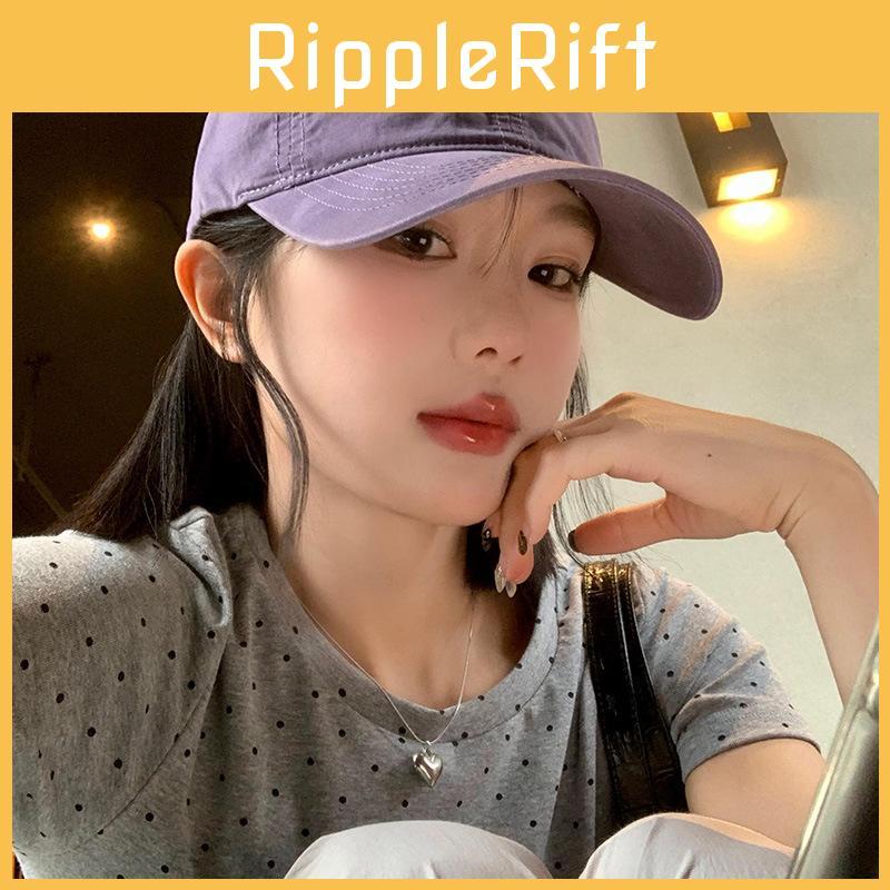 Stylish Purple Baseball Cap For Women With Adjustable Fit And Casual Embroidery Design