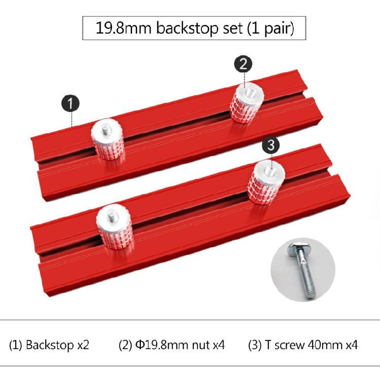 Aluminum Alloy Dog Hole for Bench Clamps 15.8/17.8/19.8mm Woodworking Baffle Too