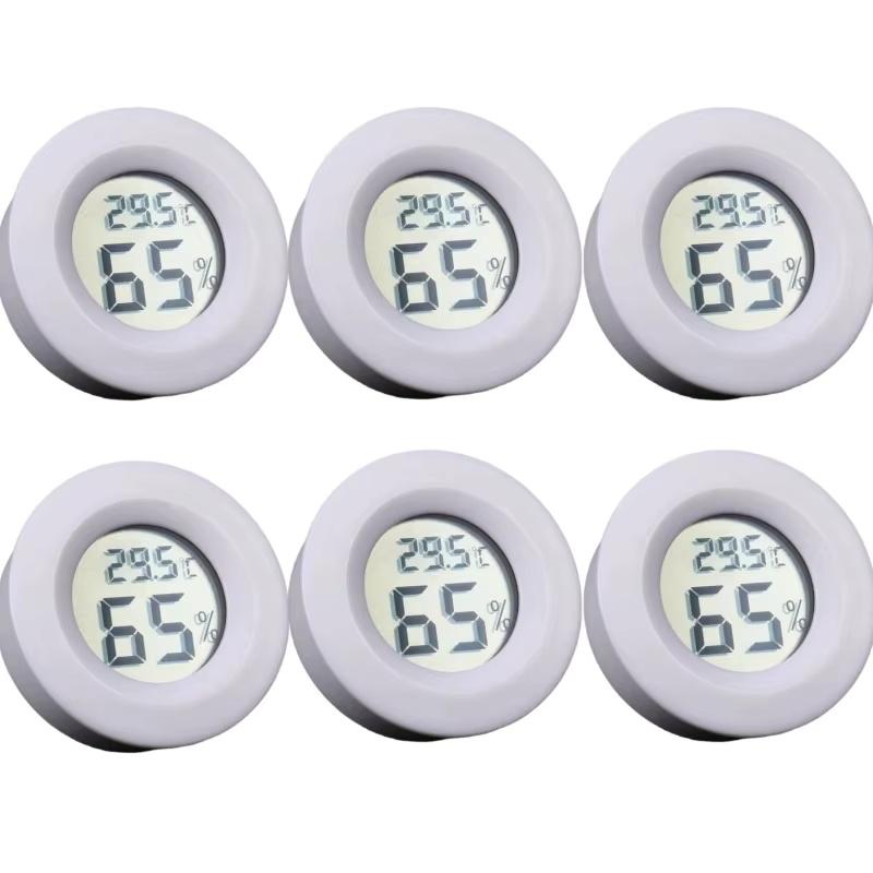 1~10pcs Mini Hygrometer Thermometer Fahrenheit or Celsius Meter Digital LCD Monitor Indoor Room Round Humidity Temperature Gauge 4