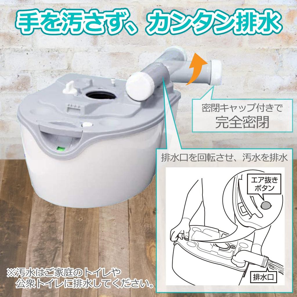 Carmate Porta Potti Portable Flush Features a Comfortable an Electric Flush Pump for Easy Use by Elderly People and an Prevention Approximately 58 a