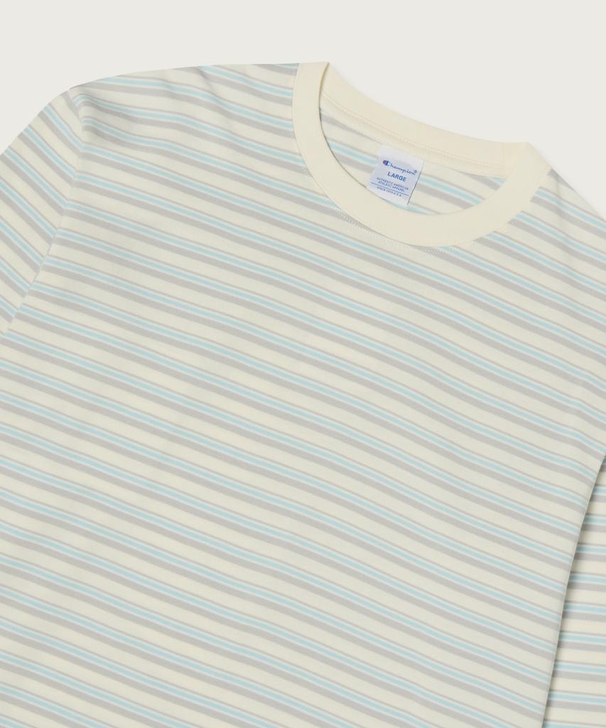 Champion Loose Fit Striped Long Sleeve T-Shirt Ecru