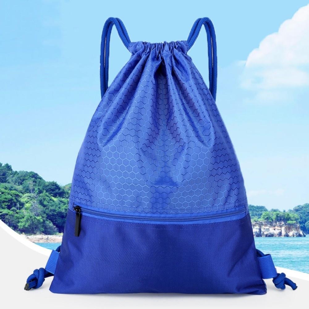 Solid Color Drawstring Backpack Large Capacity Drawstring Pocket Fitness Drawstring Bag  Unisex