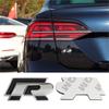 ARQWZ1 3D Car Front Grille Trunk Emblem Sticker For R Rline Logo Badge Stickers Volkswagen Polo Passat Golf Jetta Polo Touran CC T-ROC