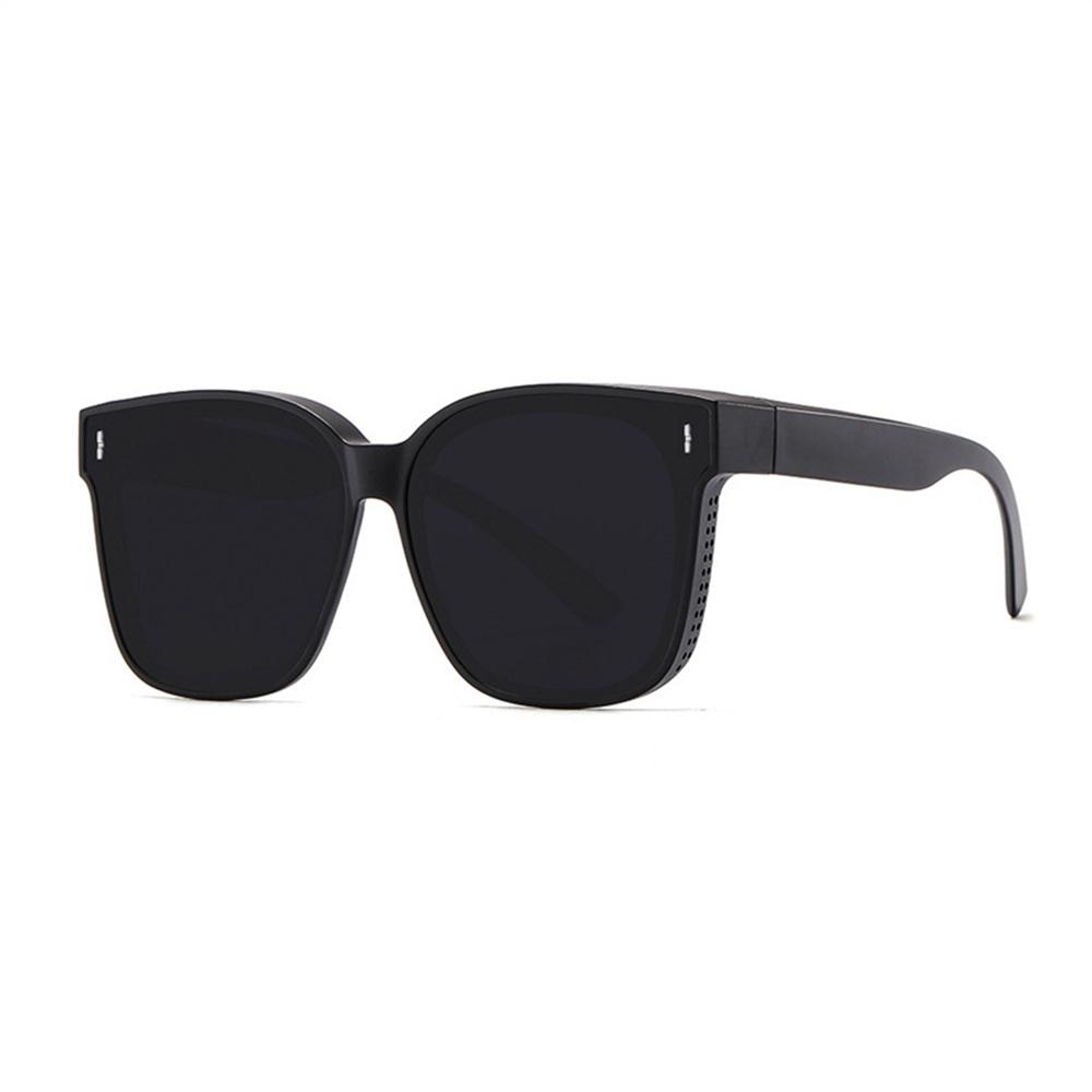 Driving Riding Shades UV Fit Over Sunglasses Polarized Sunglasses Square Frame Wrap Around Fit Over Sunglasses