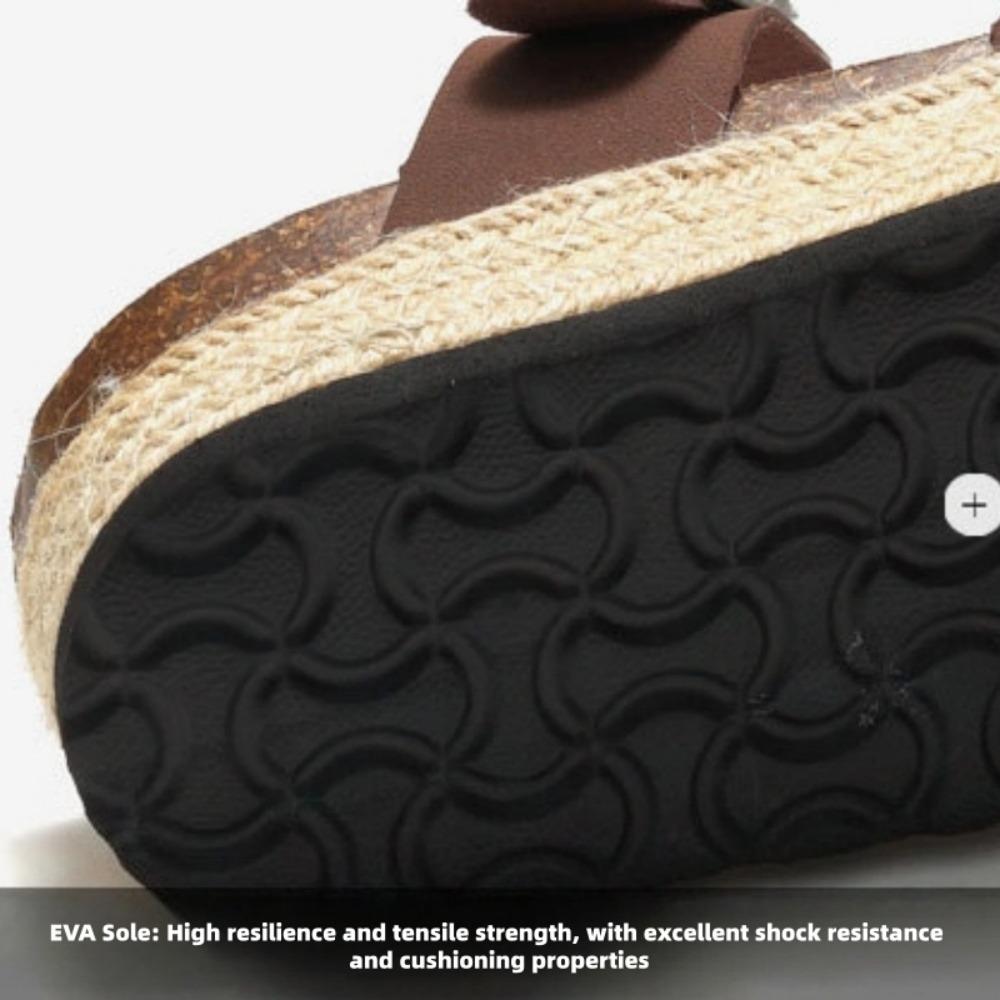 2025 Autumn Summer New Women's Cork Slippers - Trendy Cool Couple Beach Shoes, Non-Slip Water-Resistant Cork Footwear for Outdoor Daily Wear KWN