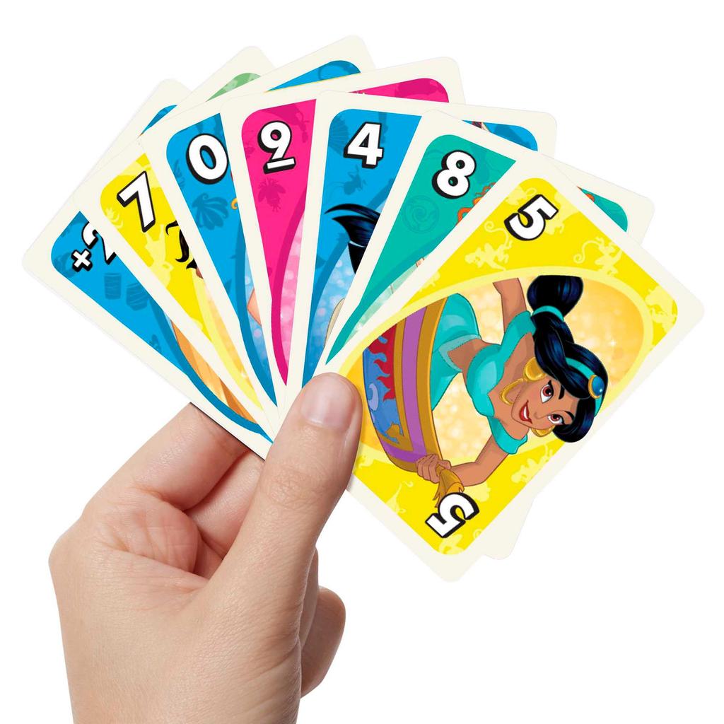 Mattel Game UNO Disney Princess Game Party Supplies Card Game 112 Cards for Players Ages 7 and Up Pink GYY69 2-10