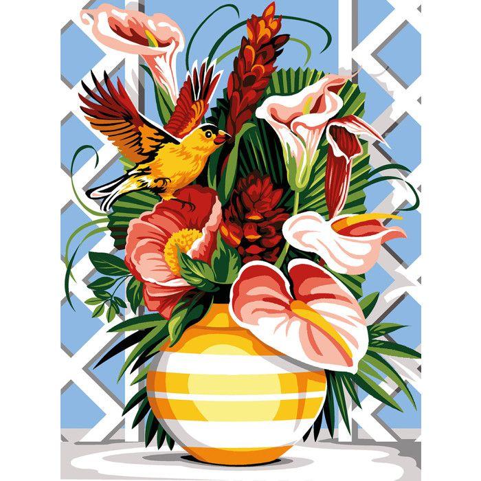 Antique Canvas Exotic Flight 40x50cm