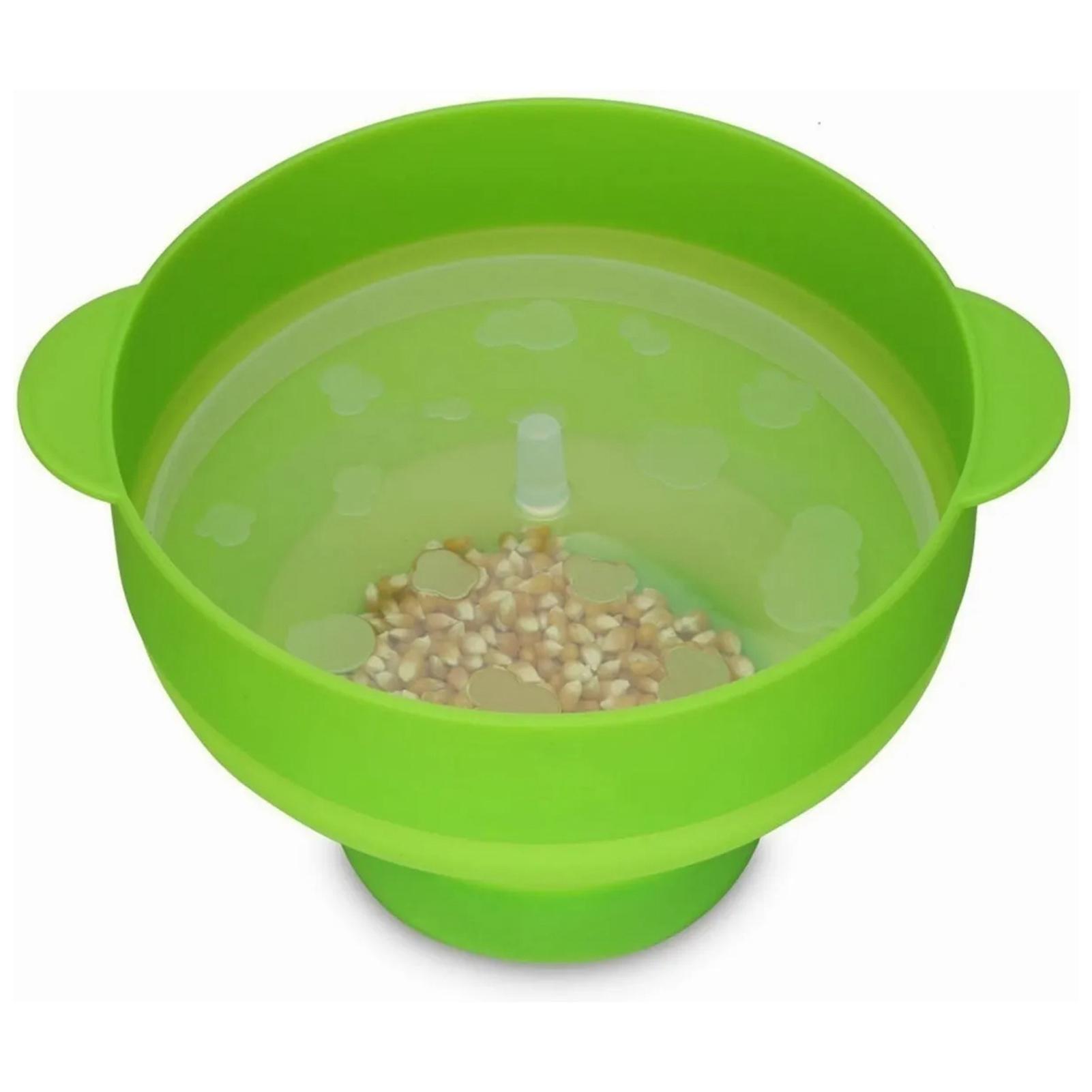 

Microwave Silicone Popcorn Popper Collapsible Silicone Popcorn Maker Bowl with Handle Lid