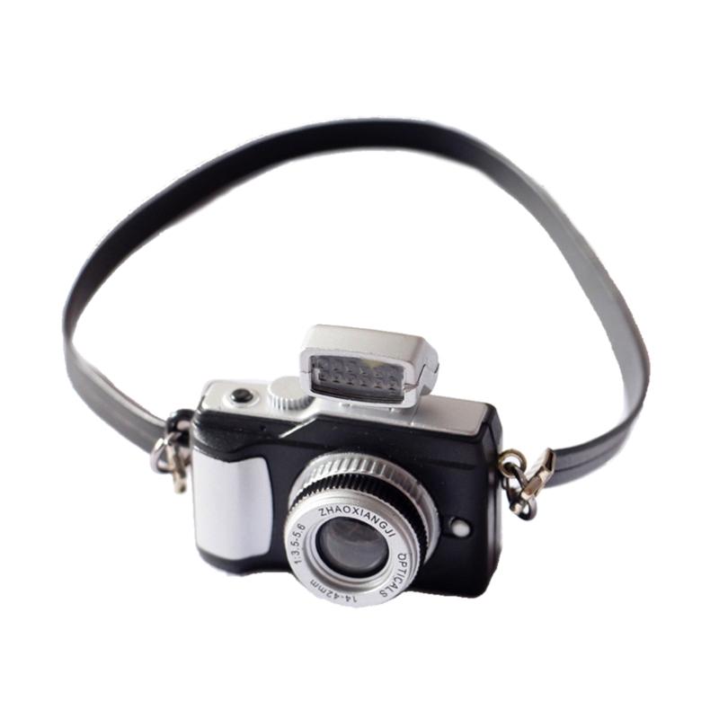 1/12 Dollhouse Mini Camera Model Infants Photo Shooting Decorations Newborn Photography Props Retro Miniature Camera