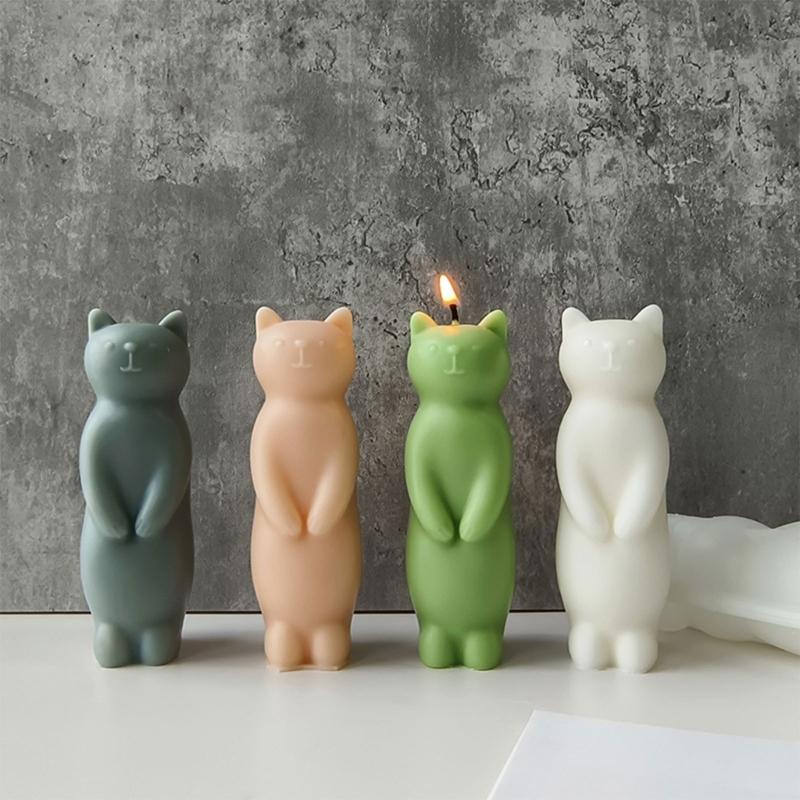 Silicone Cats Candle Crafts Mold Sturdy Silicone Mold for Cats Shaped Aromatherapy Candle Stylish Candle Moulds