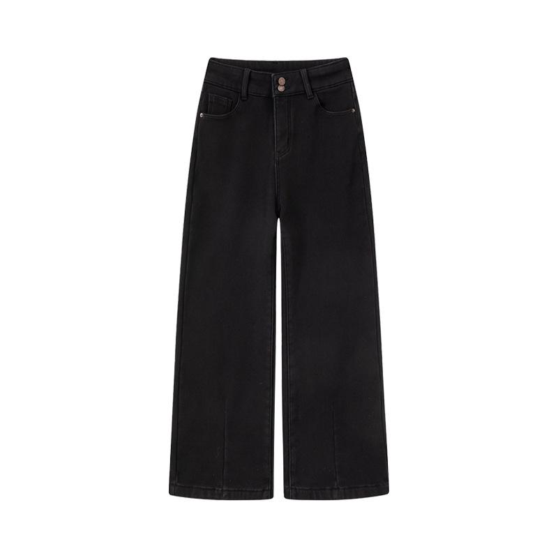 

2025 Winter Plus Size Velvet Straight-Leg Jeans 4XL [165-185 lbs]