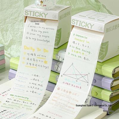 Transparent Pull-Out Sticky Notes for Error Correction and Office Use