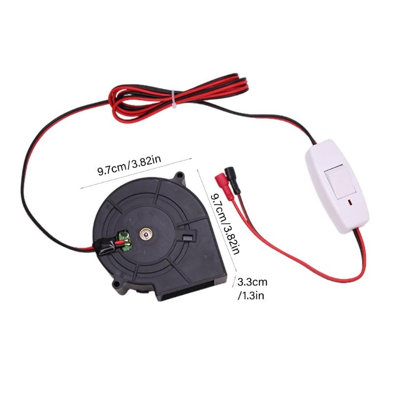 Industrial Heavy Duty Cooling Fan 12V 7000RPM High Speed Blower For BBQ Stove Electronic Equipment Temperature Control
