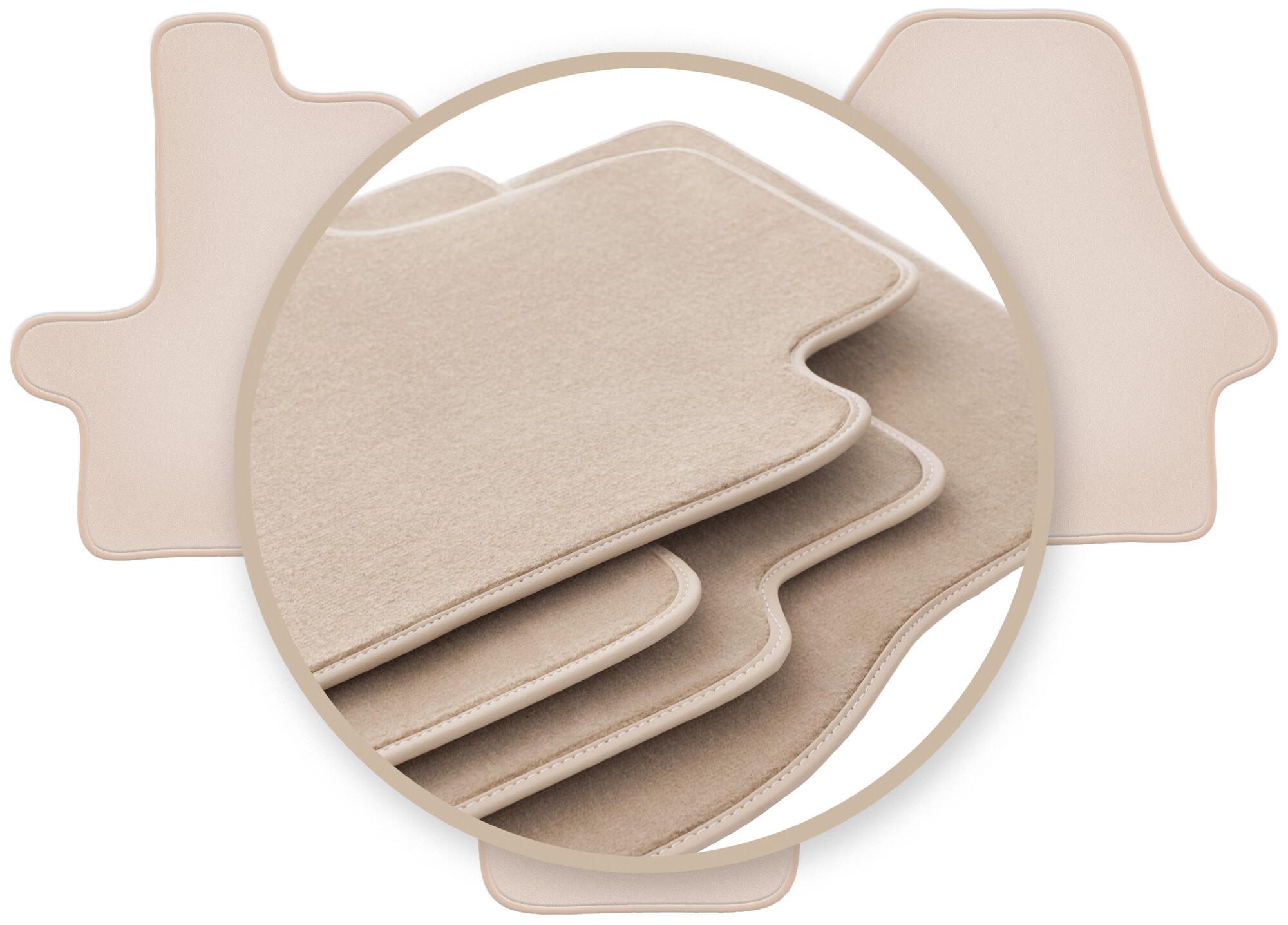 Tappetini beige PREMIUM per: Furgone da consegna Fiat Ducato IV 2014 -