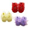 1 Pair Toddler First Walkers Solid Baby Shoesborn Girls Lace Cloth Soft Sole Princess Shoes Prewalkerest