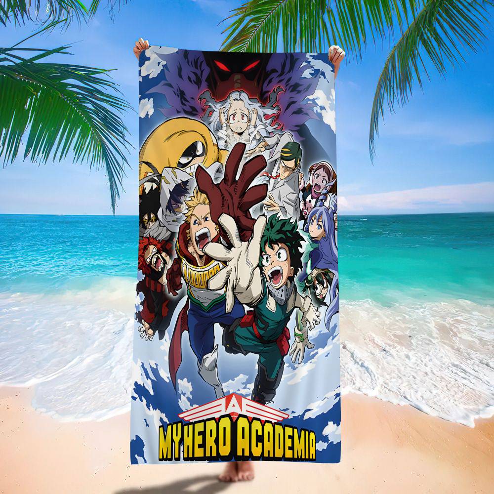 M-My H-Hero A-Academia 8 Microfiber Blanket Quick Drying Beach Towels Oversized Printing Super Absorbent Pool Towel Blanket